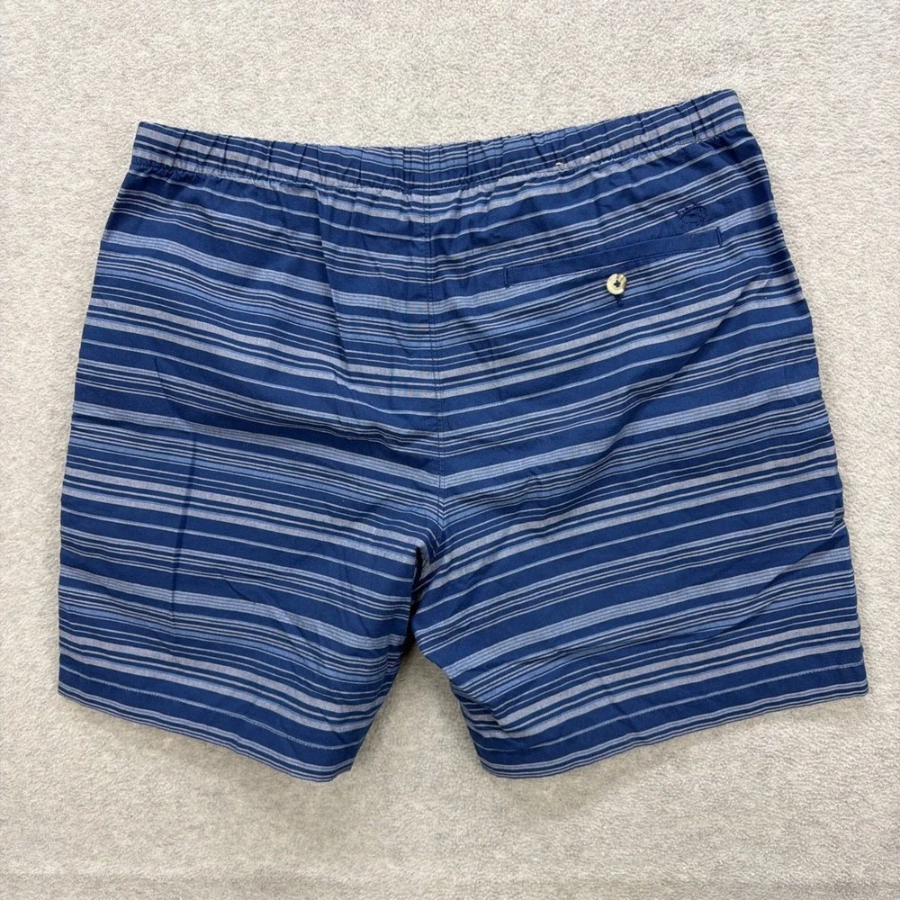 Southern‎ Tide Shorts Mens Large Blue Striped Elastic Waist Preppy Beach Lounge